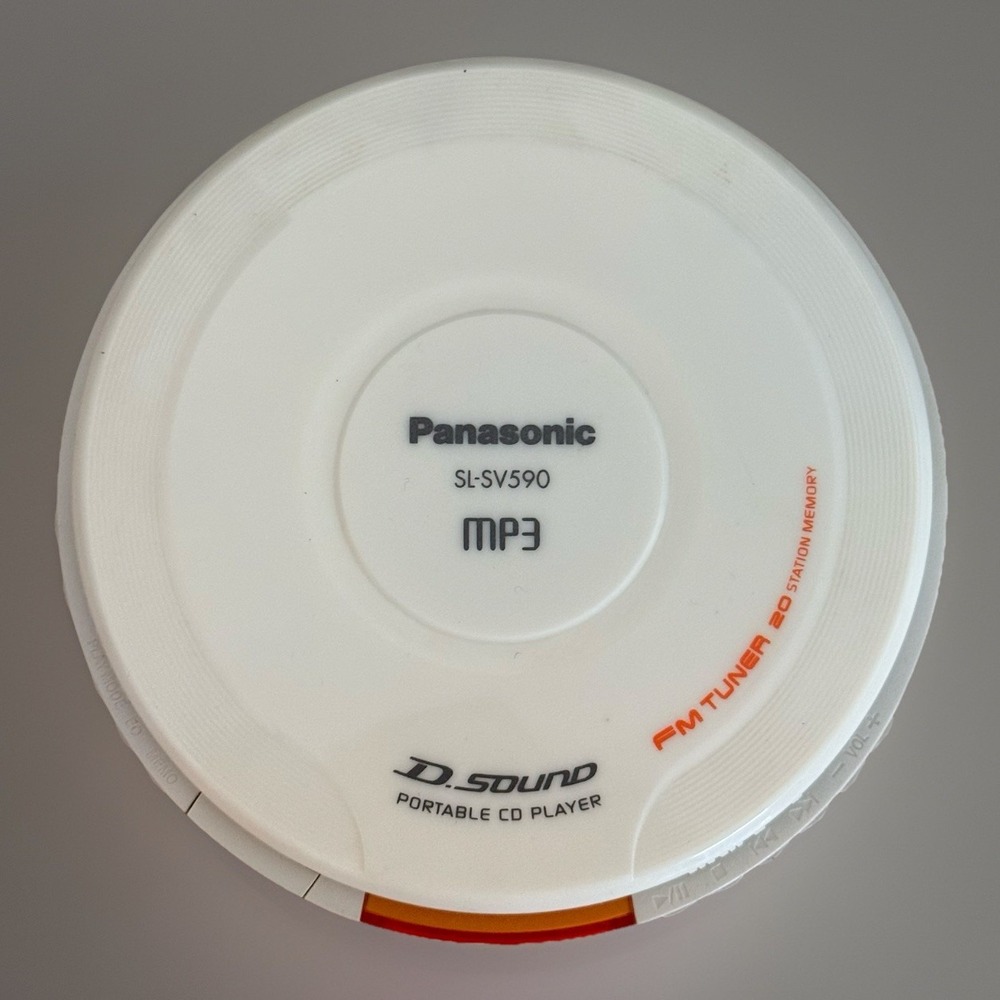Panasonic SL-Sv590 Portable CD Player Anti Shock FM RADIO WORKS WATCH VIDEO
